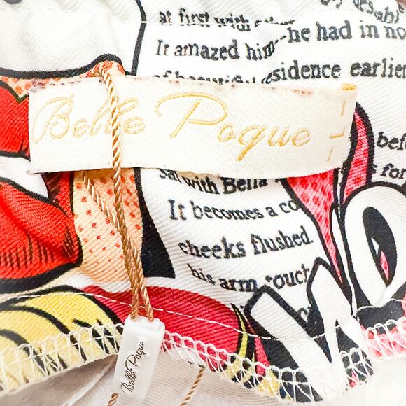 Belle Poque Comic Strip Printed Patterned Circle Skater Skirt Size Large NWT - Picture 3 of 5